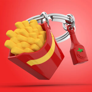 Llavero Papitas con Ketchup