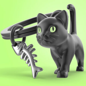 Llavero Gato Negro