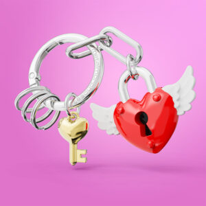 Keycharm Candado del Amor Rojo